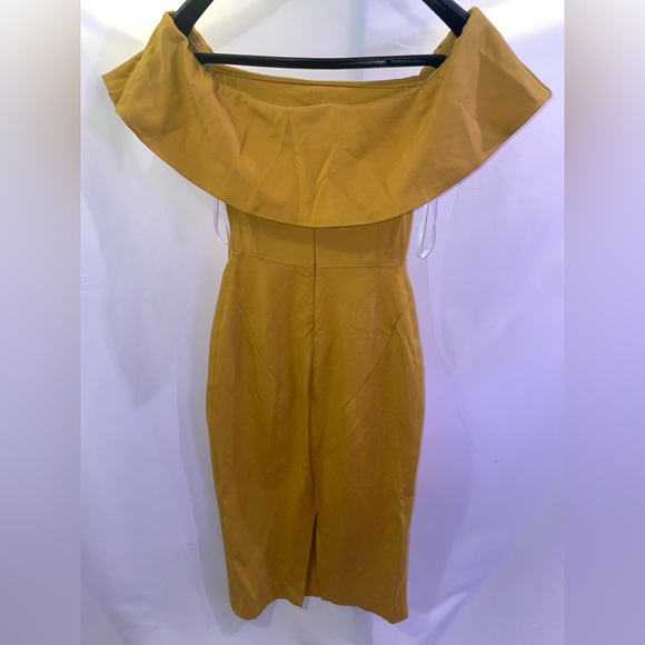 Babaton off the shoulder dress - $60 mustard yellow - Picture 2 of 3